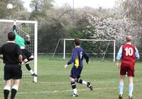 Shearer watches his effort saved