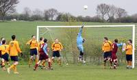 Caxton keeper tips over