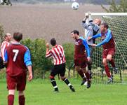 Potter and Barrett pressurise the keeper