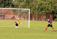 Keeper saves with his feet