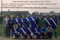 1978-9 Sunday league division 2 winners