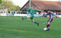 Browne cross has the defender stretching