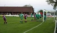 The Watton keeper, who dominated his box all game,