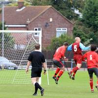 In an early Loddon attack, Shipley heads away