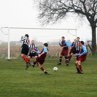 Browne crosses the ball but this attack was beaten