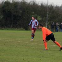 Solley and Flint watch as a shot from Burton clear