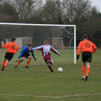 Leathers creates a goal for Hempnall, running well