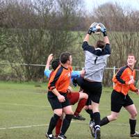 A Hempnall attack is thwarted by the keeper in wha