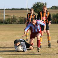 Keeper saves bravely at the feet of Whiting